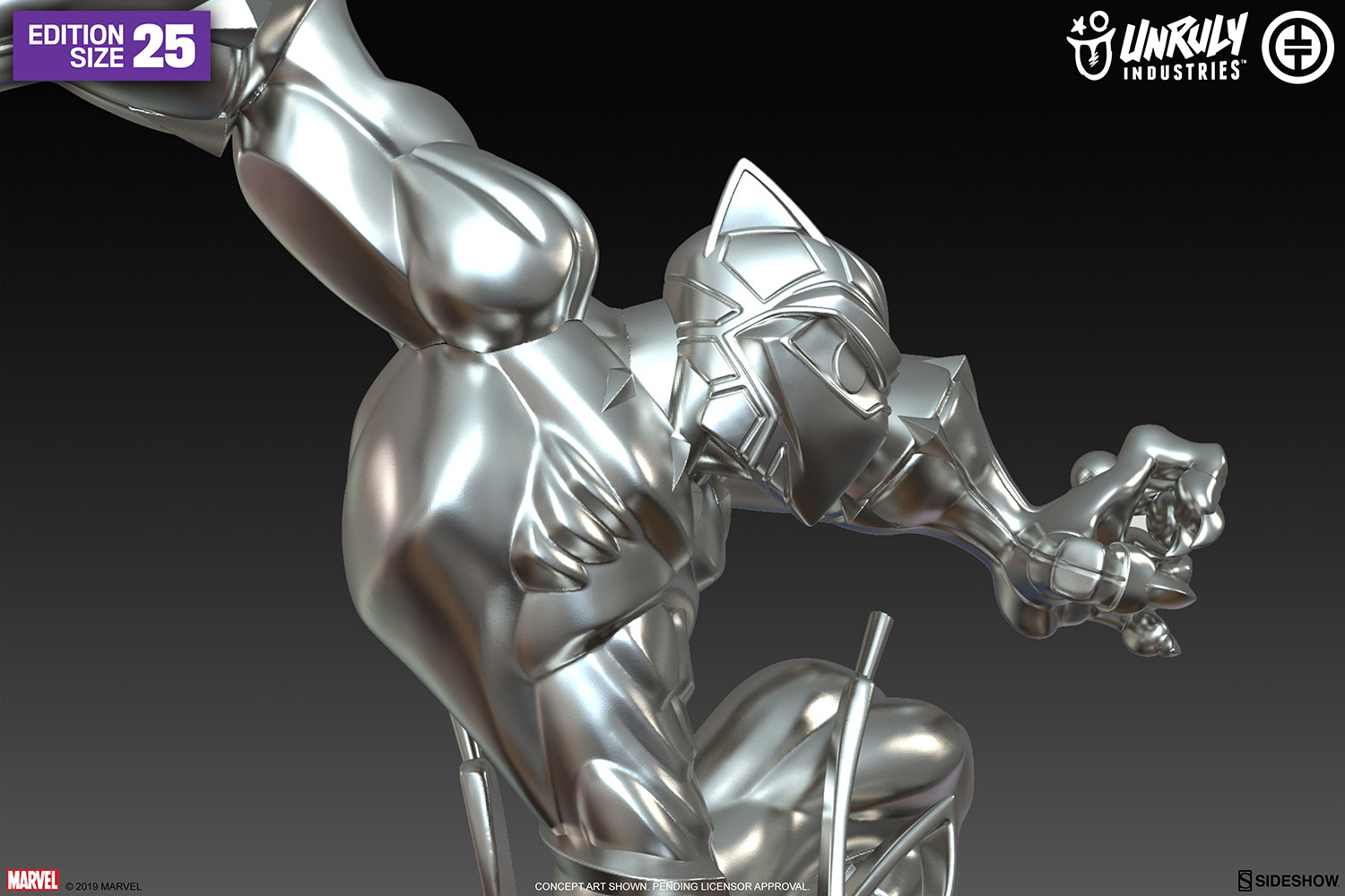 T'Challa Giant-Sized (Silver Edition) Designer Collectible Toy by Unruly