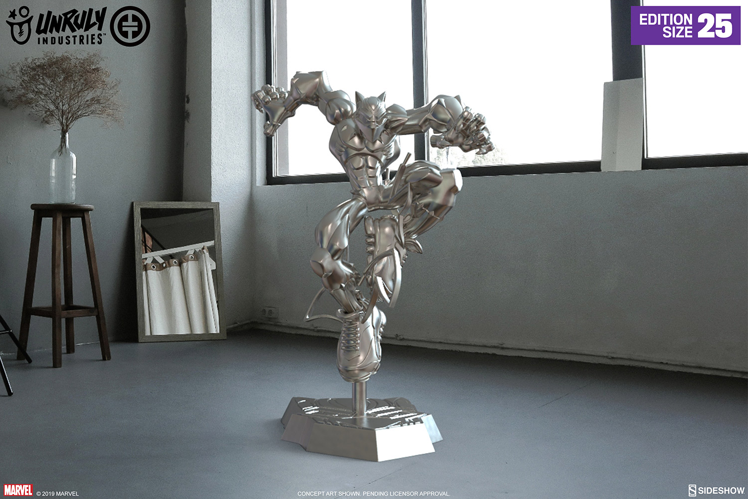 T'Challa Giant-Sized (Silver Edition) Designer Collectible Toy by Unruly