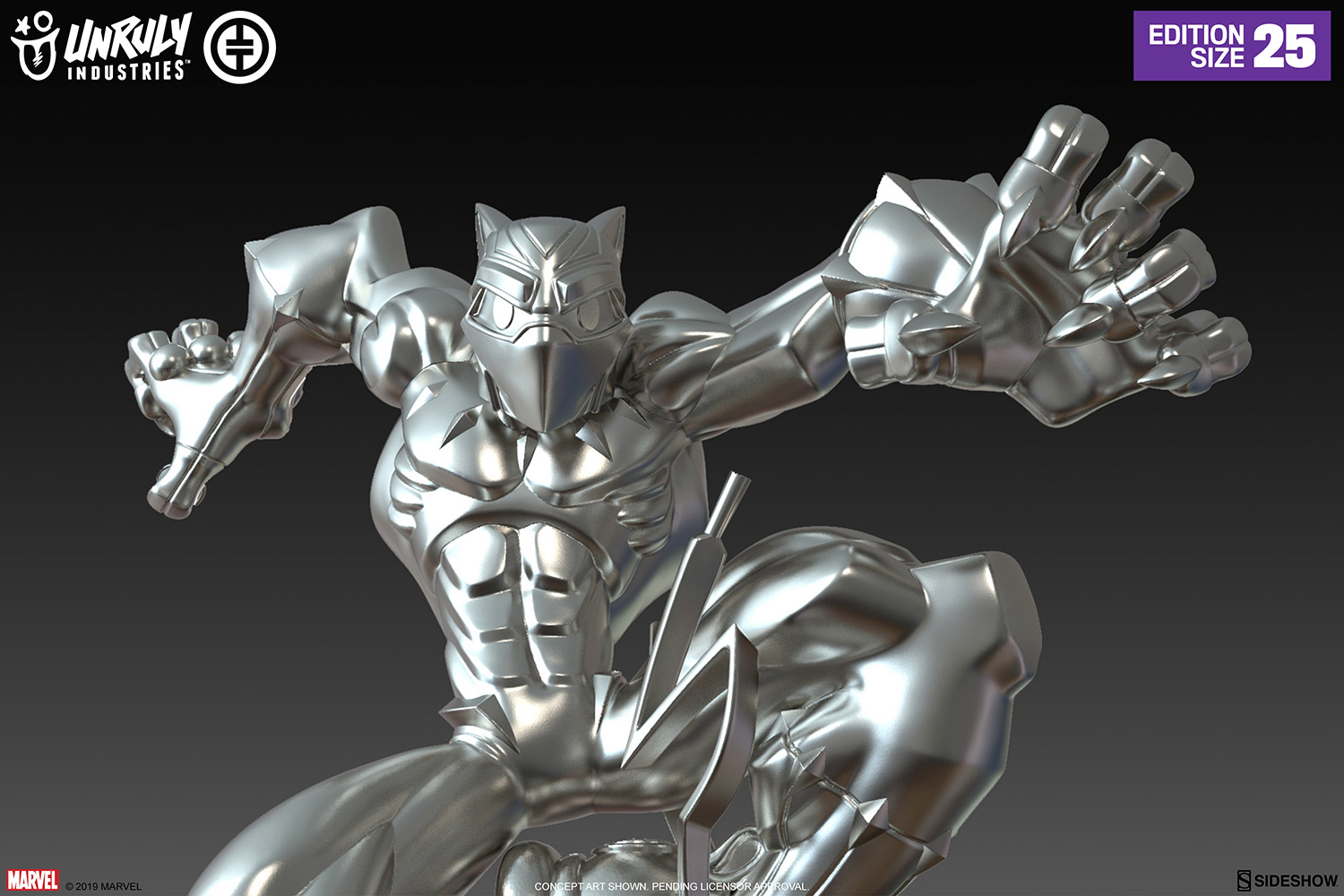 T'Challa Giant-Sized (Silver Edition) Designer Collectible Toy by Unruly