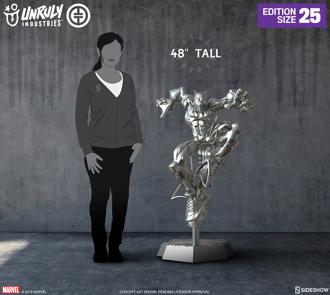 T'Challa Giant-Sized (Silver Edition) Designer Collectible Toy by Unruly