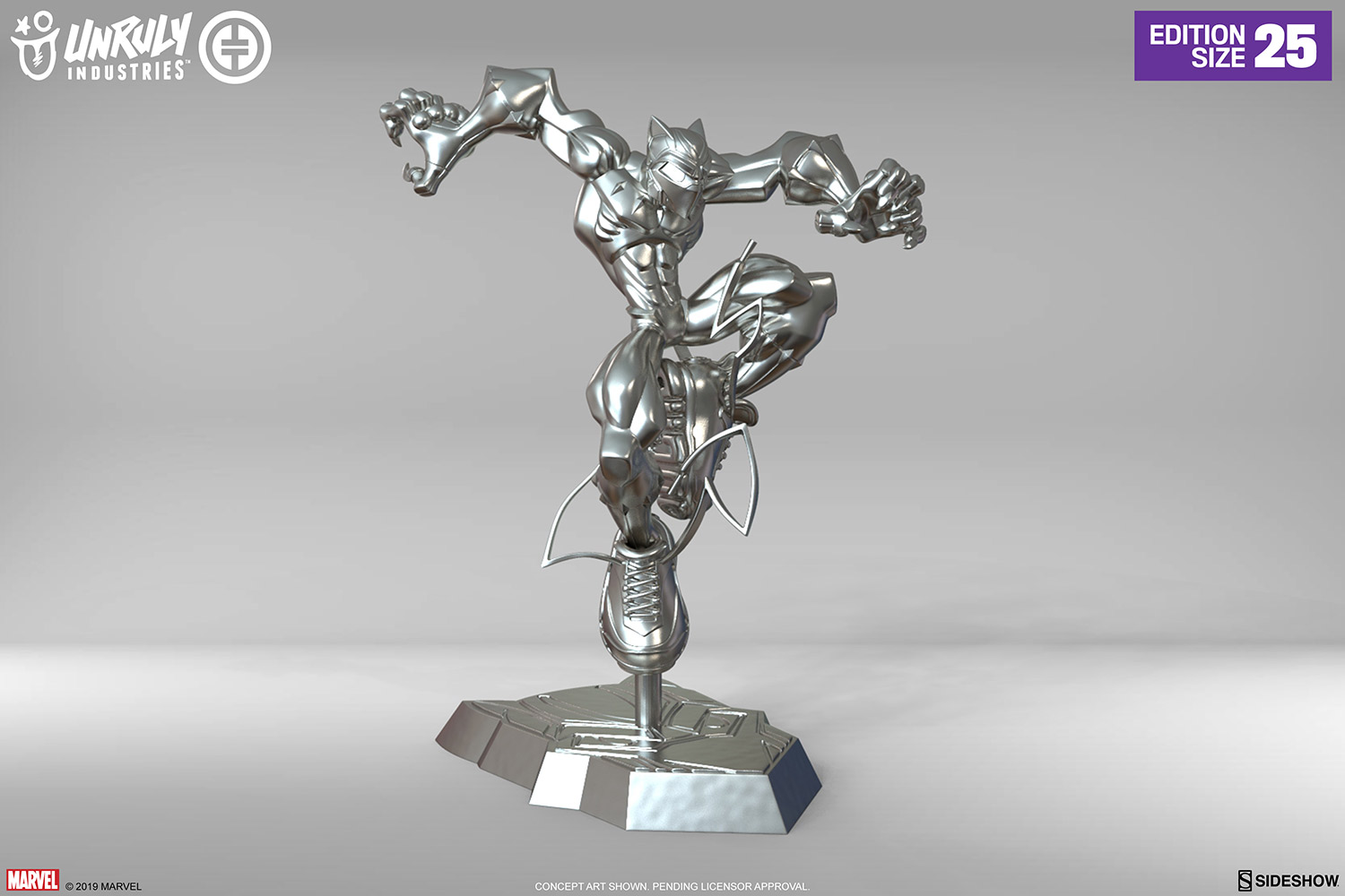 T'Challa Giant-Sized (Silver Edition) Designer Collectible Toy by Unruly