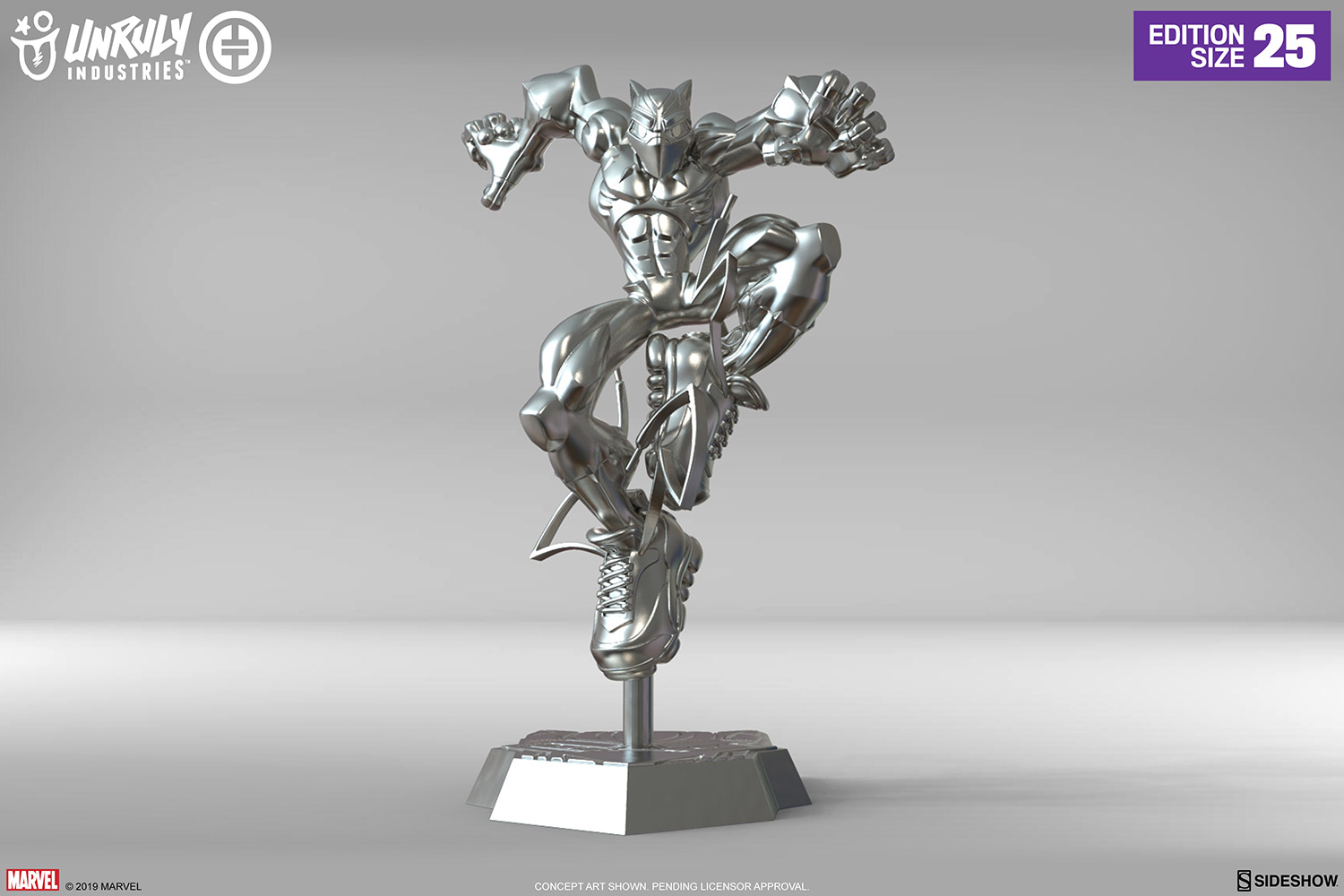 T'Challa Giant-Sized (Silver Edition) Designer Collectible Toy by Unruly