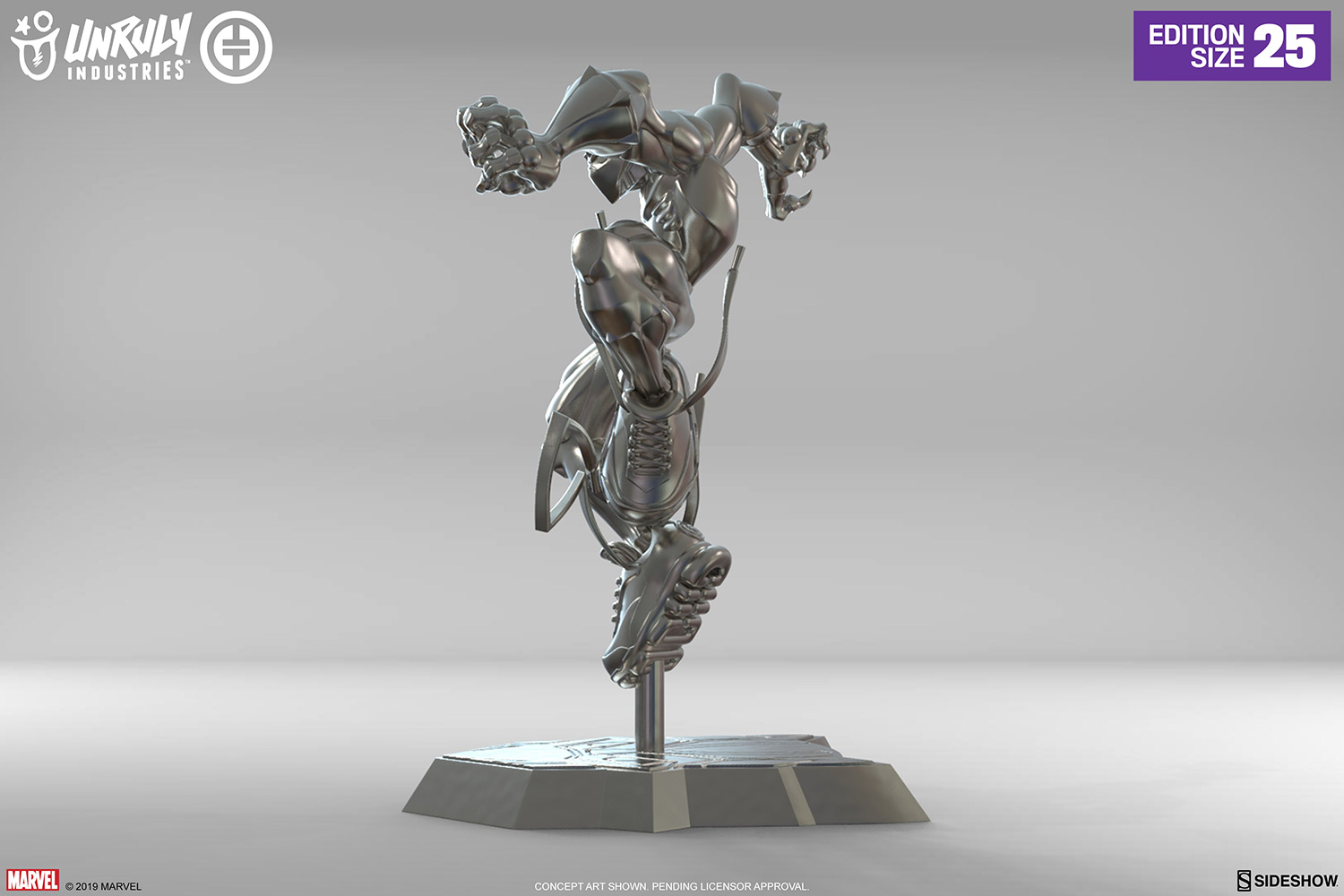 T'Challa Giant-Sized (Silver Edition) Designer Collectible Toy by Unruly