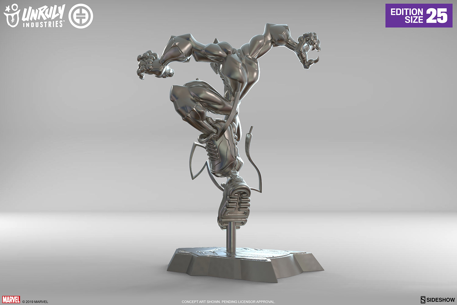 T'Challa Giant-Sized (Silver Edition) Designer Collectible Toy by Unruly