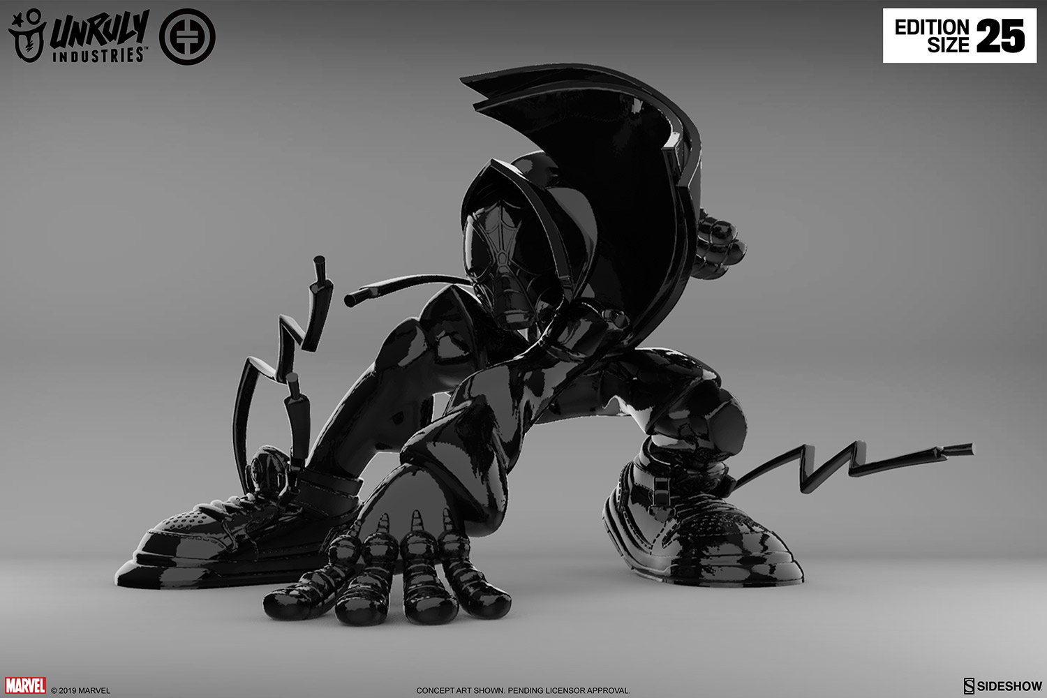 Miles Giant-Sized (Gloss Black Edition) Designer Collectible Toy by Unruly Industries