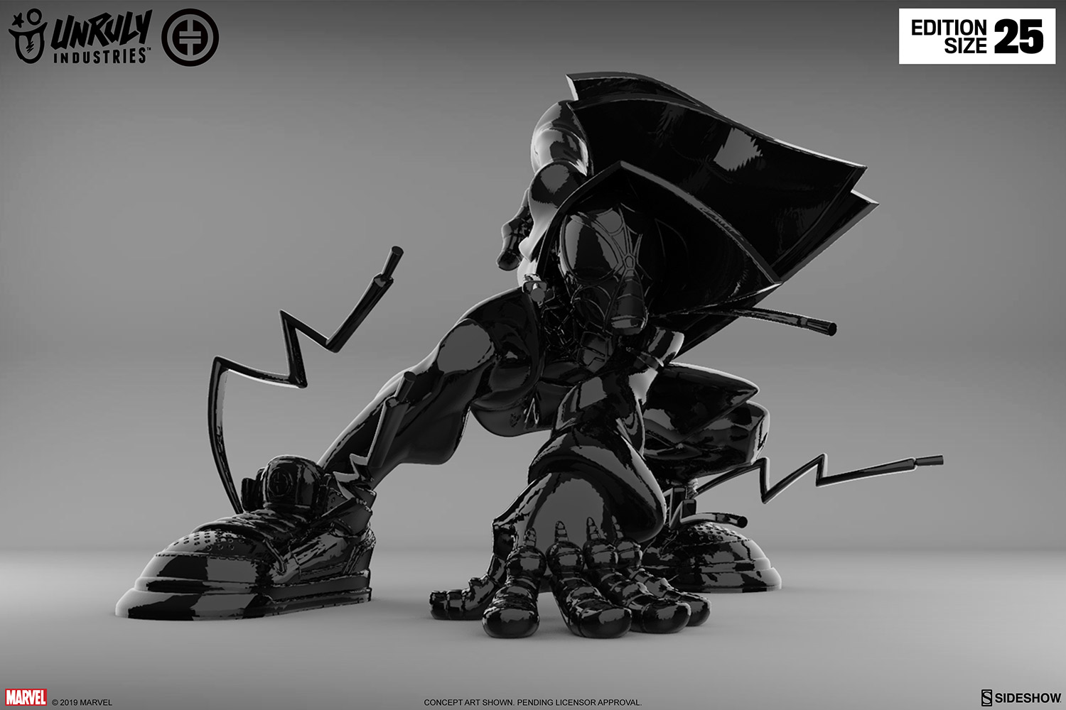 Miles Giant-Sized (Gloss Black Edition) Designer Collectible Toy by Unruly Industries