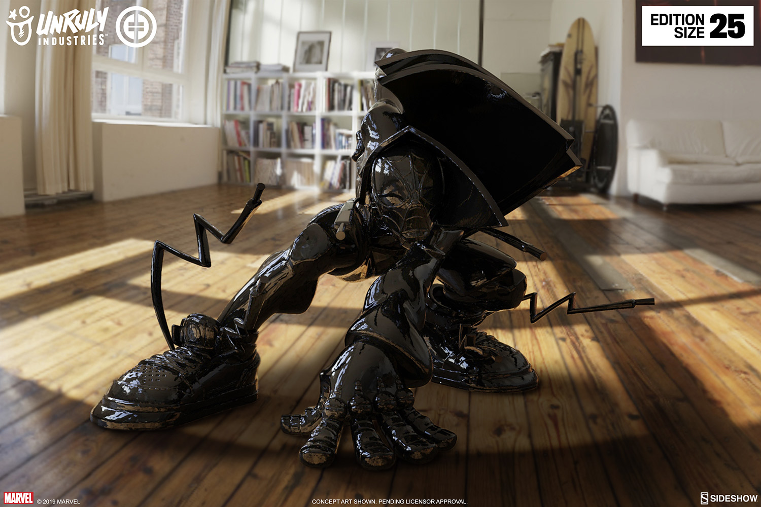 Miles Giant-Sized (Gloss Black Edition) Designer Collectible Toy by Unruly Industries