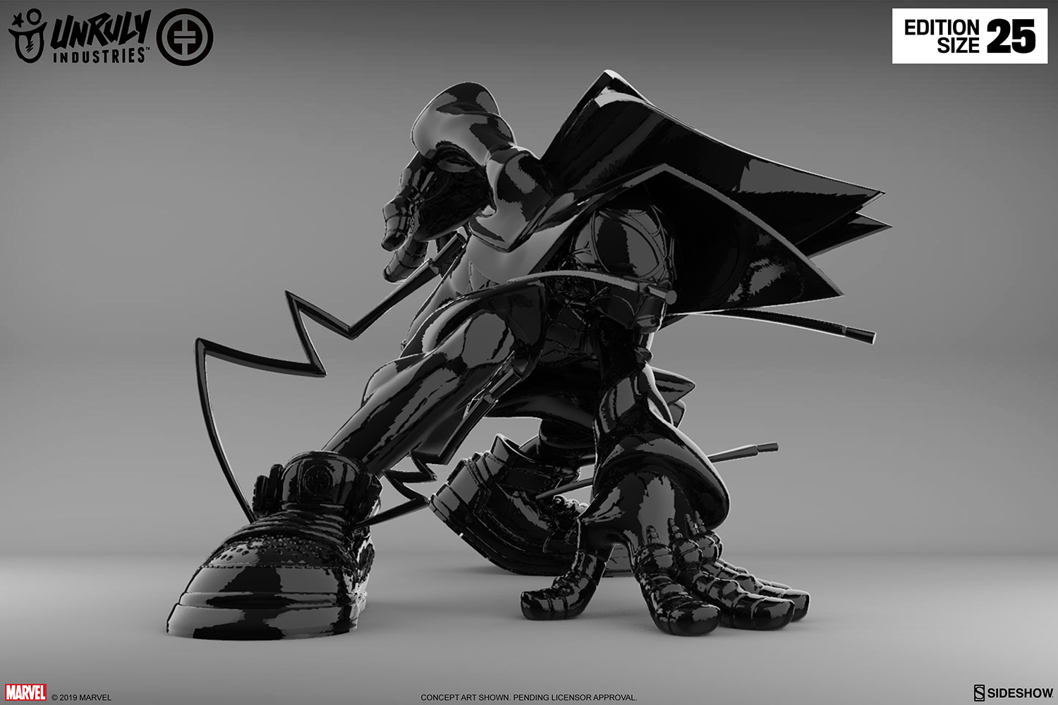 Miles Giant-Sized (Gloss Black Edition) Designer Collectible Toy by Unruly Industries