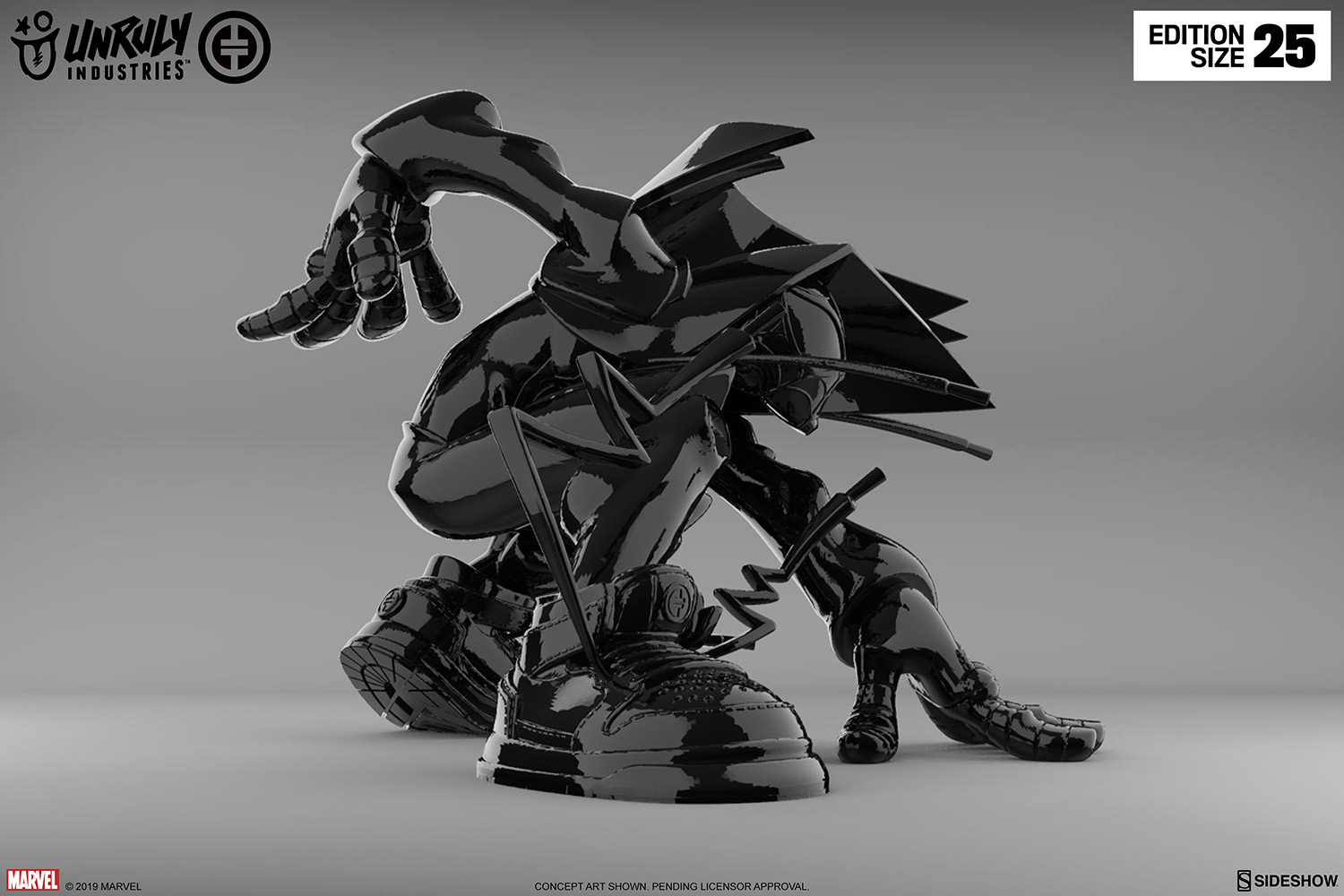 Miles Giant-Sized (Gloss Black Edition) Designer Collectible Toy by Unruly Industries