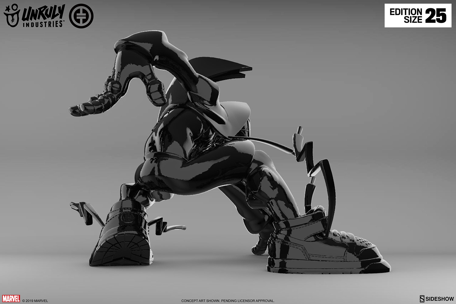 Miles Giant-Sized (Gloss Black Edition) Designer Collectible Toy by Unruly Industries