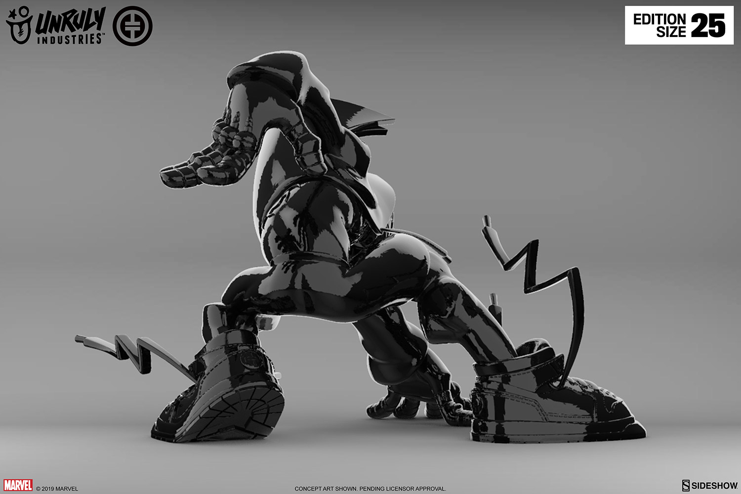 Miles Giant-Sized (Gloss Black Edition) Designer Collectible Toy by Unruly Industries