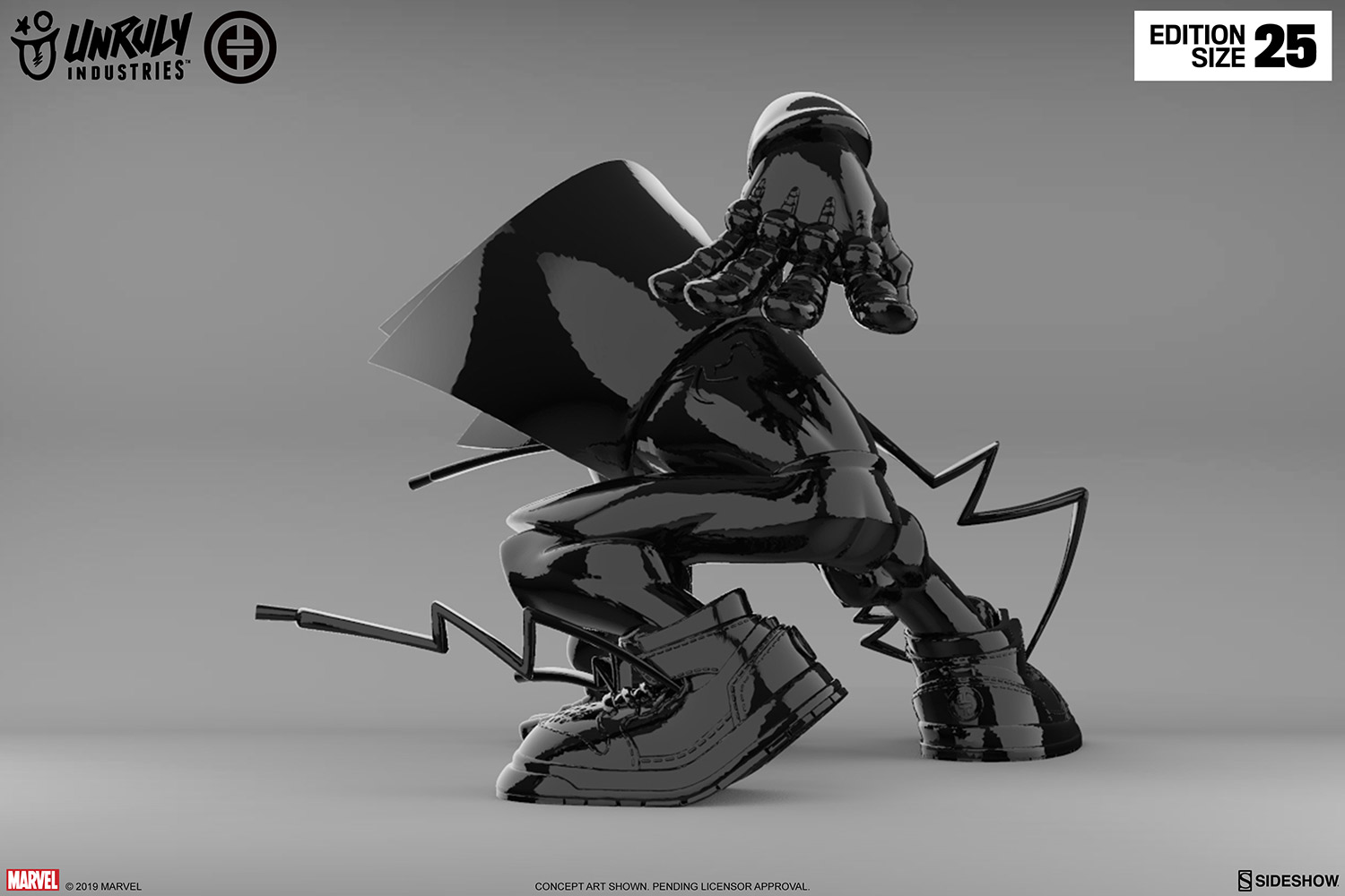 Miles Giant-Sized (Gloss Black Edition) Designer Collectible Toy by Unruly Industries