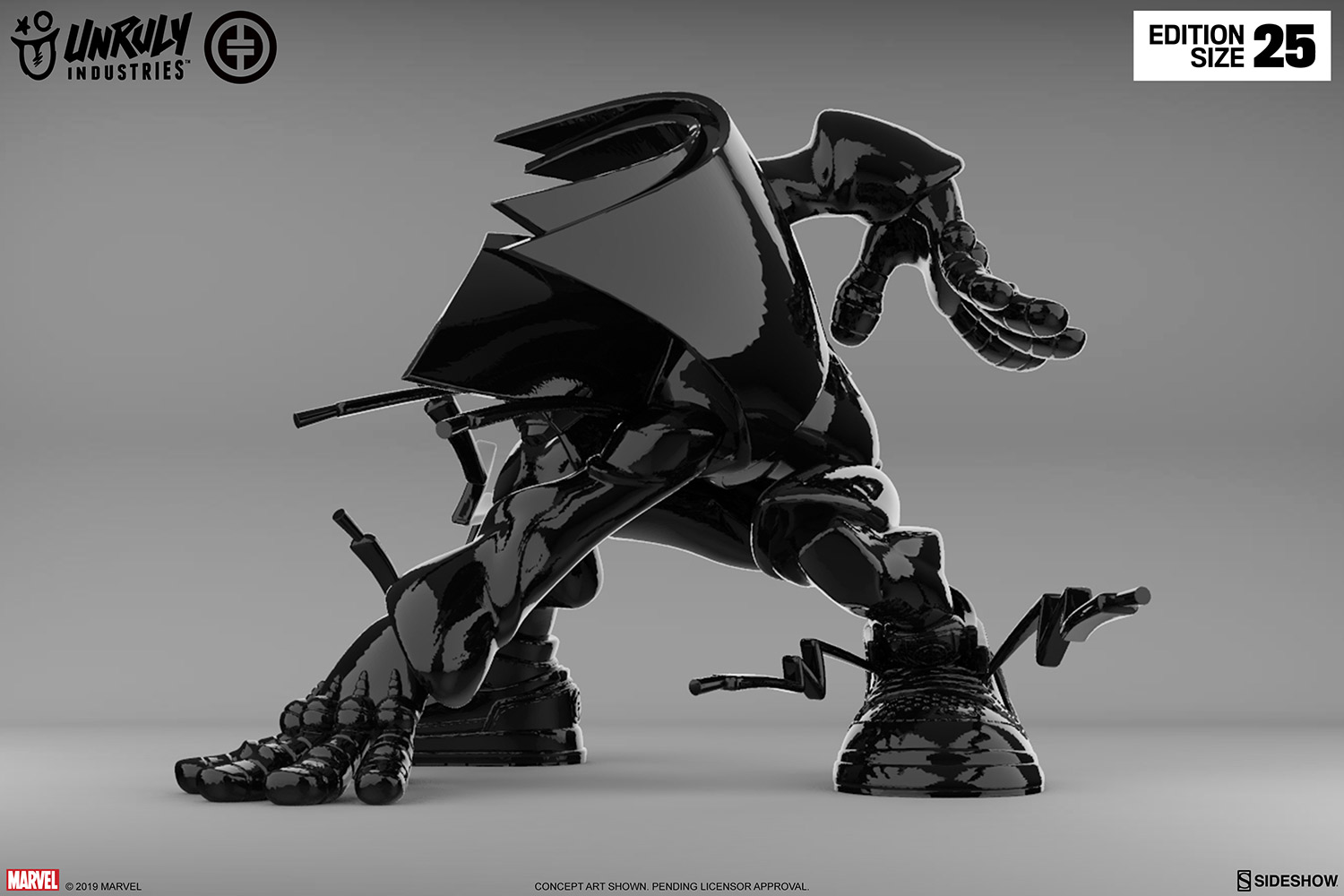 Miles Giant-Sized (Gloss Black Edition) Designer Collectible Toy by Unruly Industries