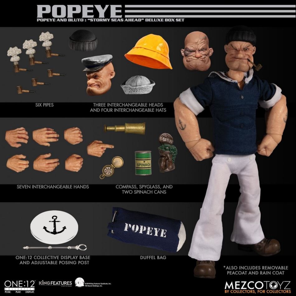 Mezco Toyz : 1/12 Popeye & Bluto Deluxe Set