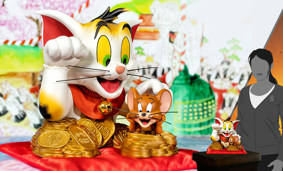 Tom and Jerry (Maneki-Neko Version) Bust by Soap Studio