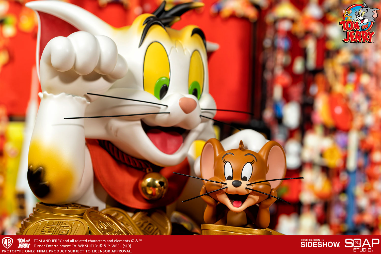 Tom and Jerry (Maneki-Neko Version) Bust by Soap Studio