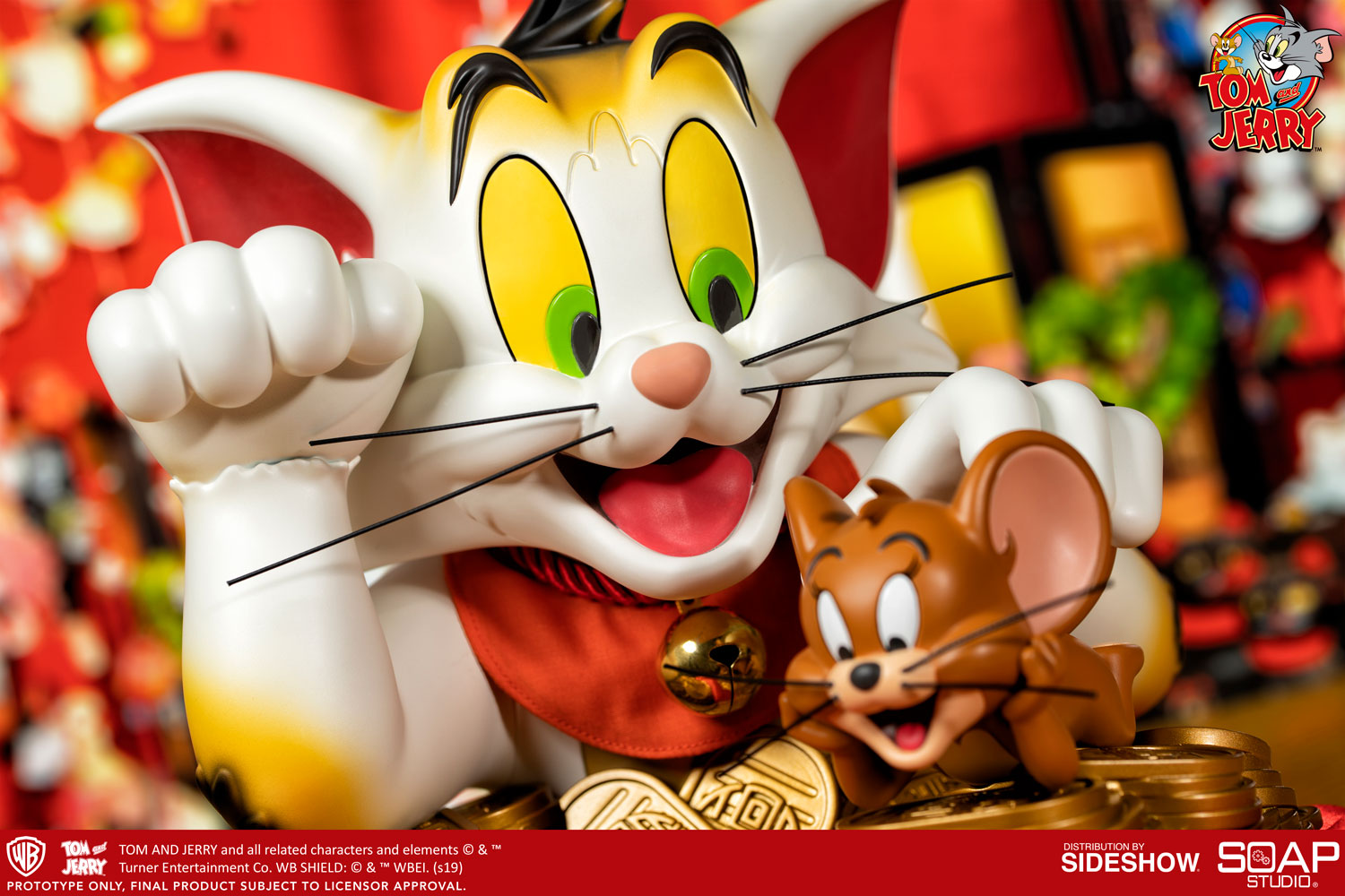 Tom and Jerry (Maneki-Neko Version) Bust by Soap Studio