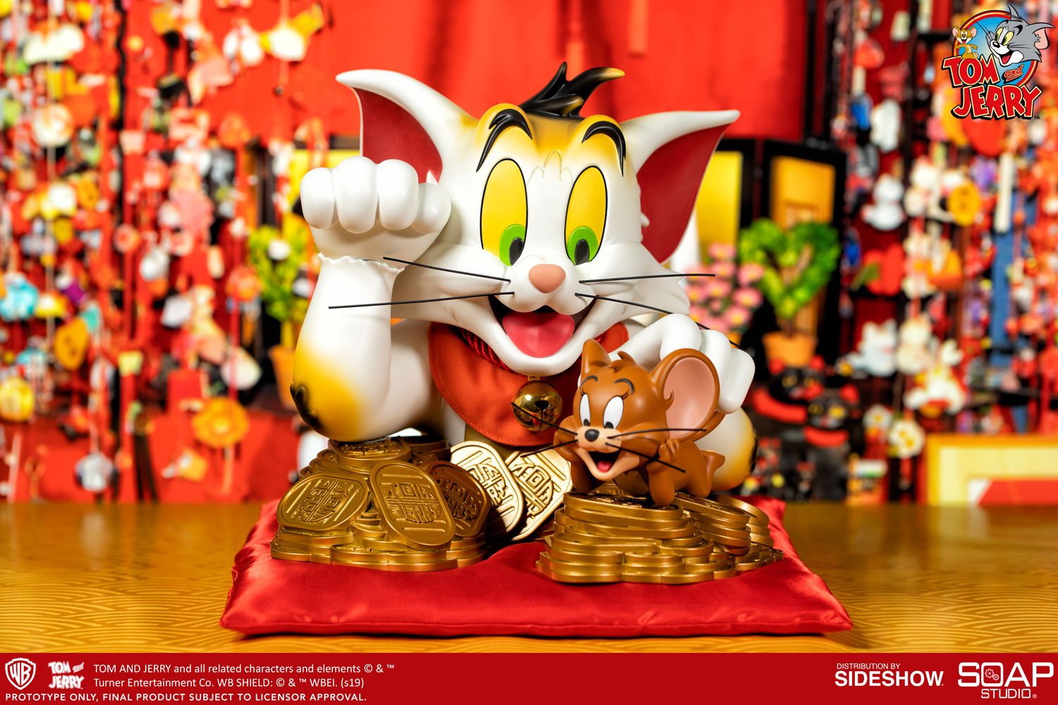 Tom and Jerry (Maneki-Neko Version) Bust by Soap Studio