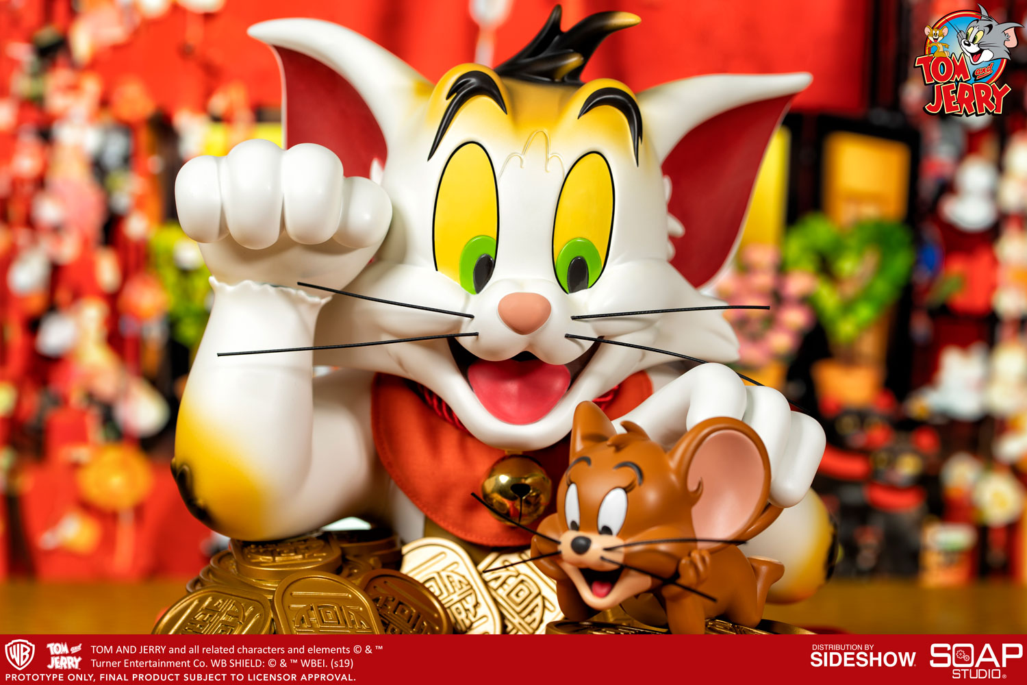 Tom and Jerry (Maneki-Neko Version) Bust by Soap Studio