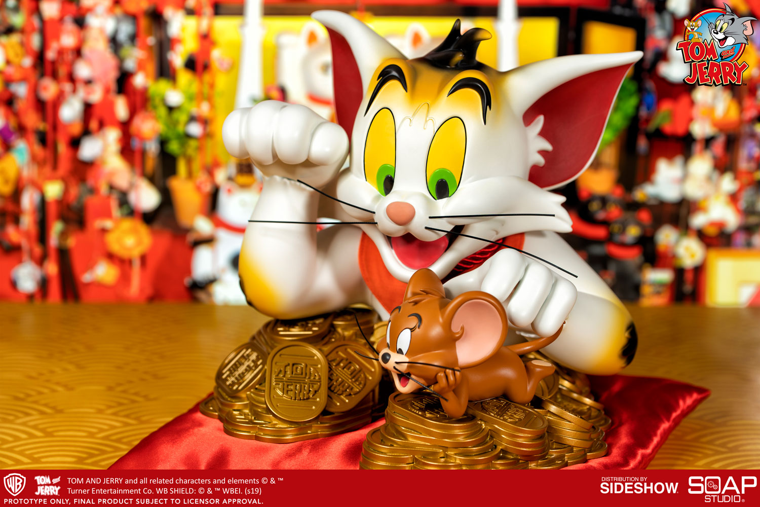Tom and Jerry (Maneki-Neko Version) Bust by Soap Studio