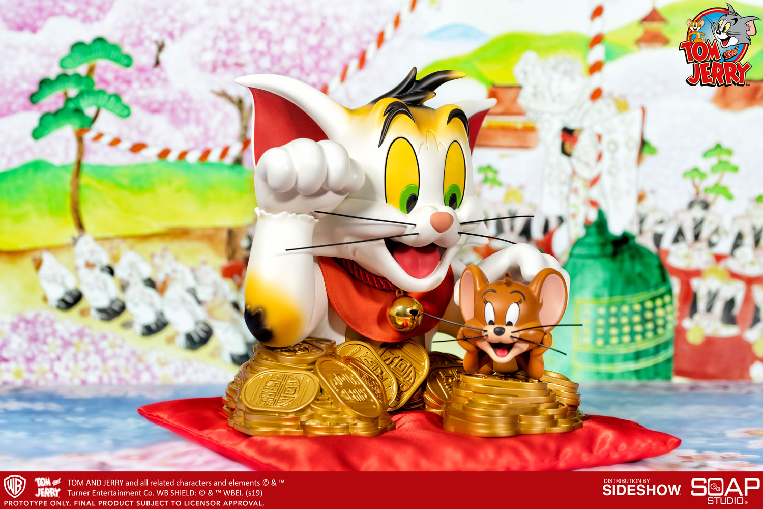 Tom and Jerry (Maneki-Neko Version) Bust by Soap Studio