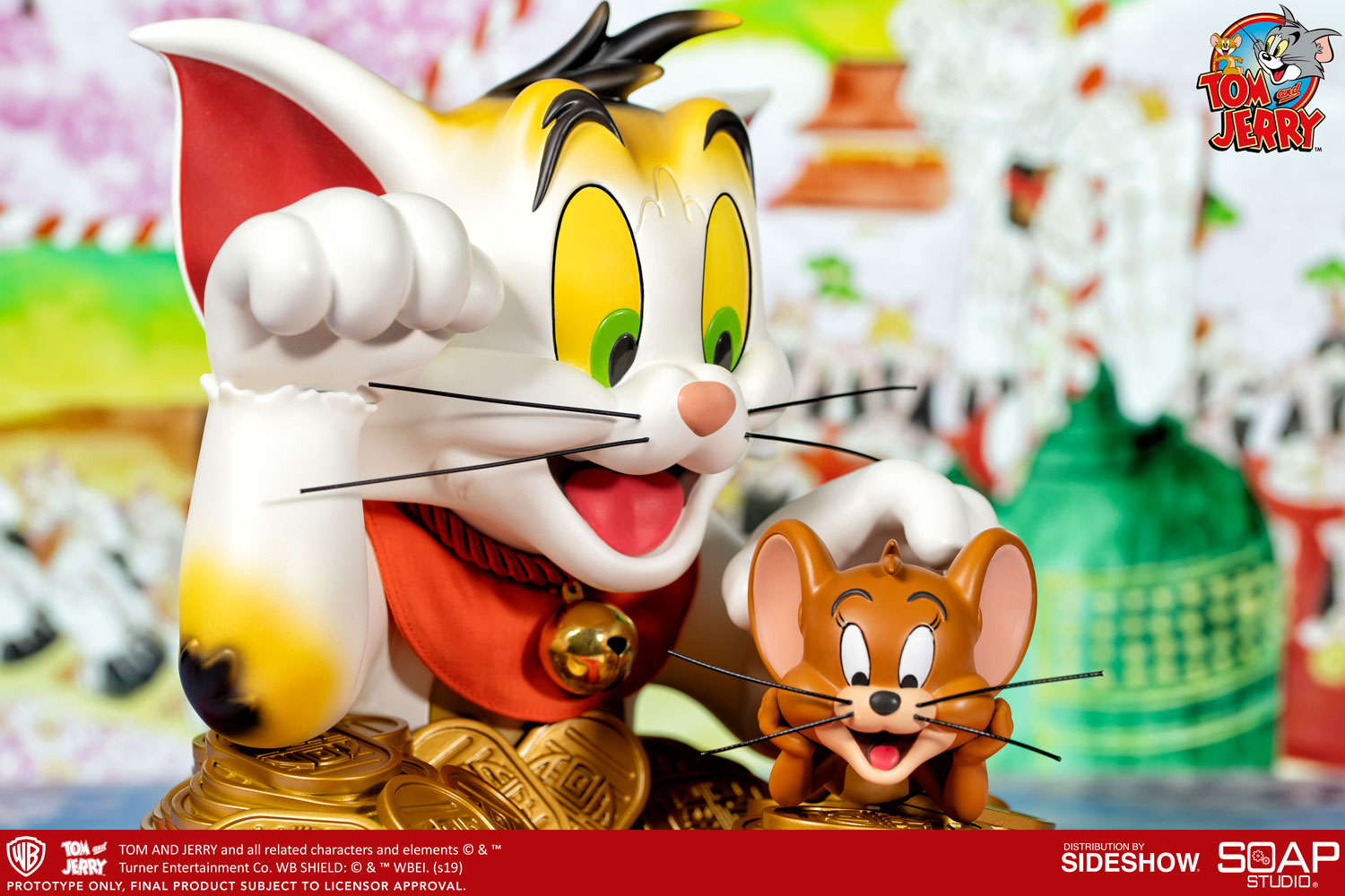 Tom and Jerry (Maneki-Neko Version) Bust by Soap Studio