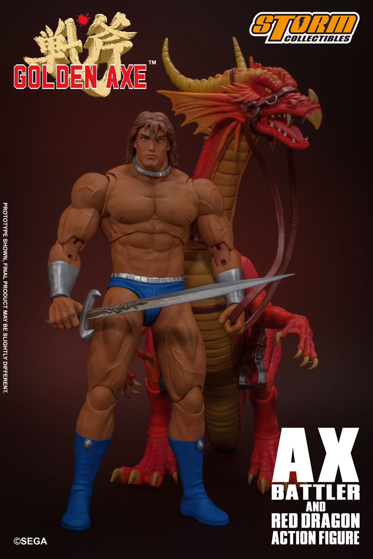 GOLDEN AXE - AX BATTLER AND RED DRAGON (Storm Collectibles)