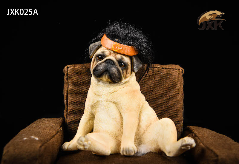 JXK : 1/6 Decadent Dog Series Pug-with Sofa and Hair Cover