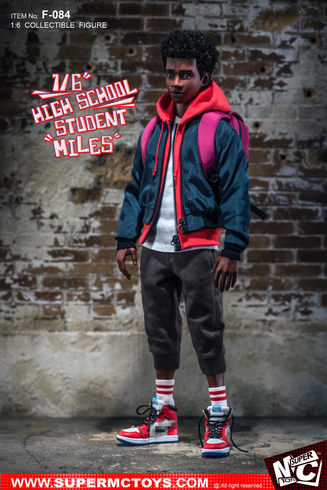 SUPERMCTOYS: 1/6 High School Student Miles Action Figure
