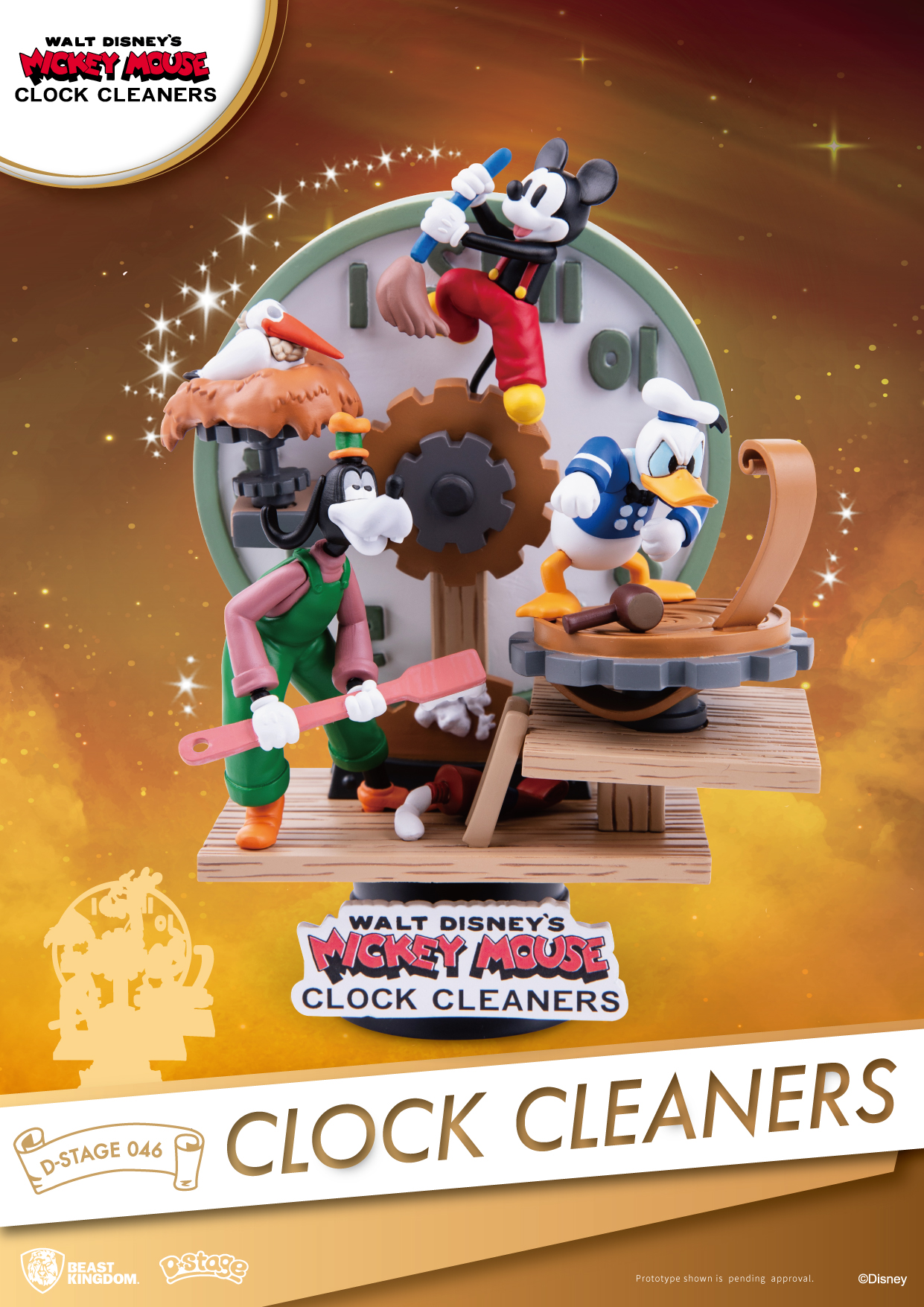 Beast Kingdom : Mickey's 90th Anniversary - Scene Statue: Clock Cleaner
