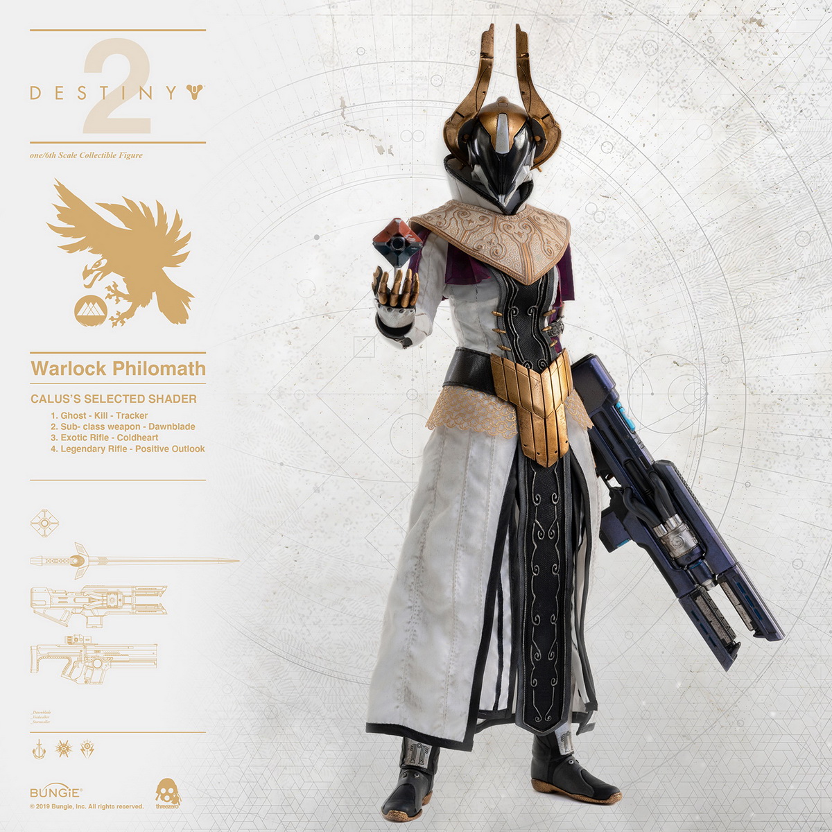 Threezero : Destiny 2 Warlock Philomath CALUS'S SELECTED style color matching
