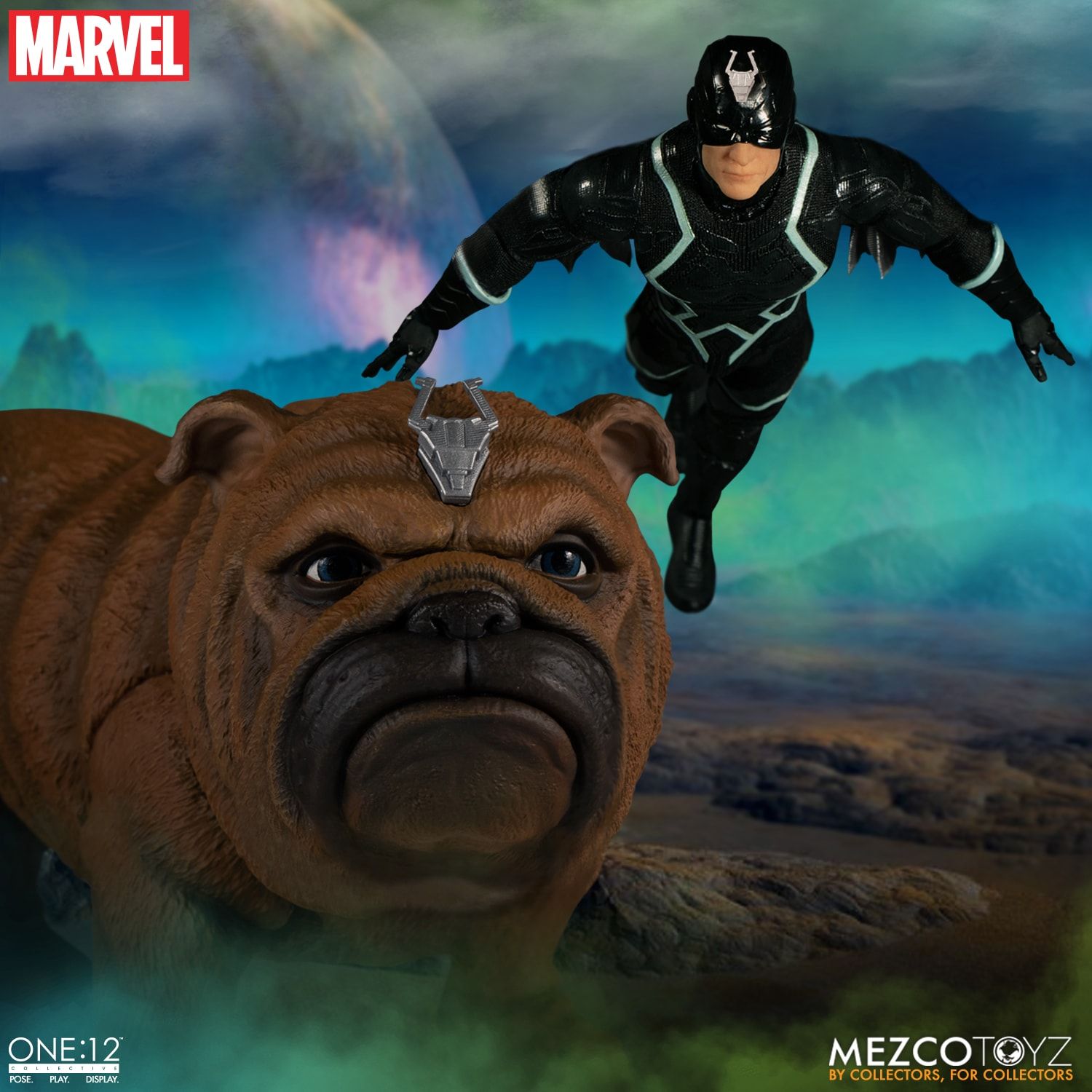 MEZCOTOYZ Marvel One:12 Collective Black Bolt & Lockjaw Set