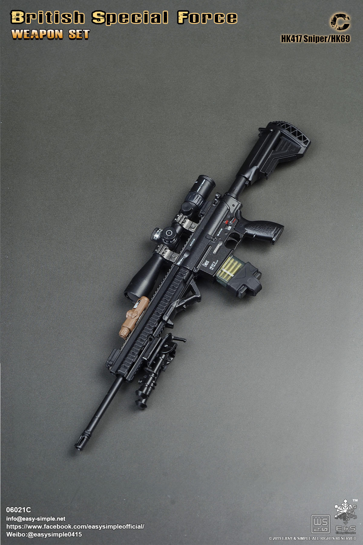 Easy & Simple : 1/6 British SF Weapon Set three optional