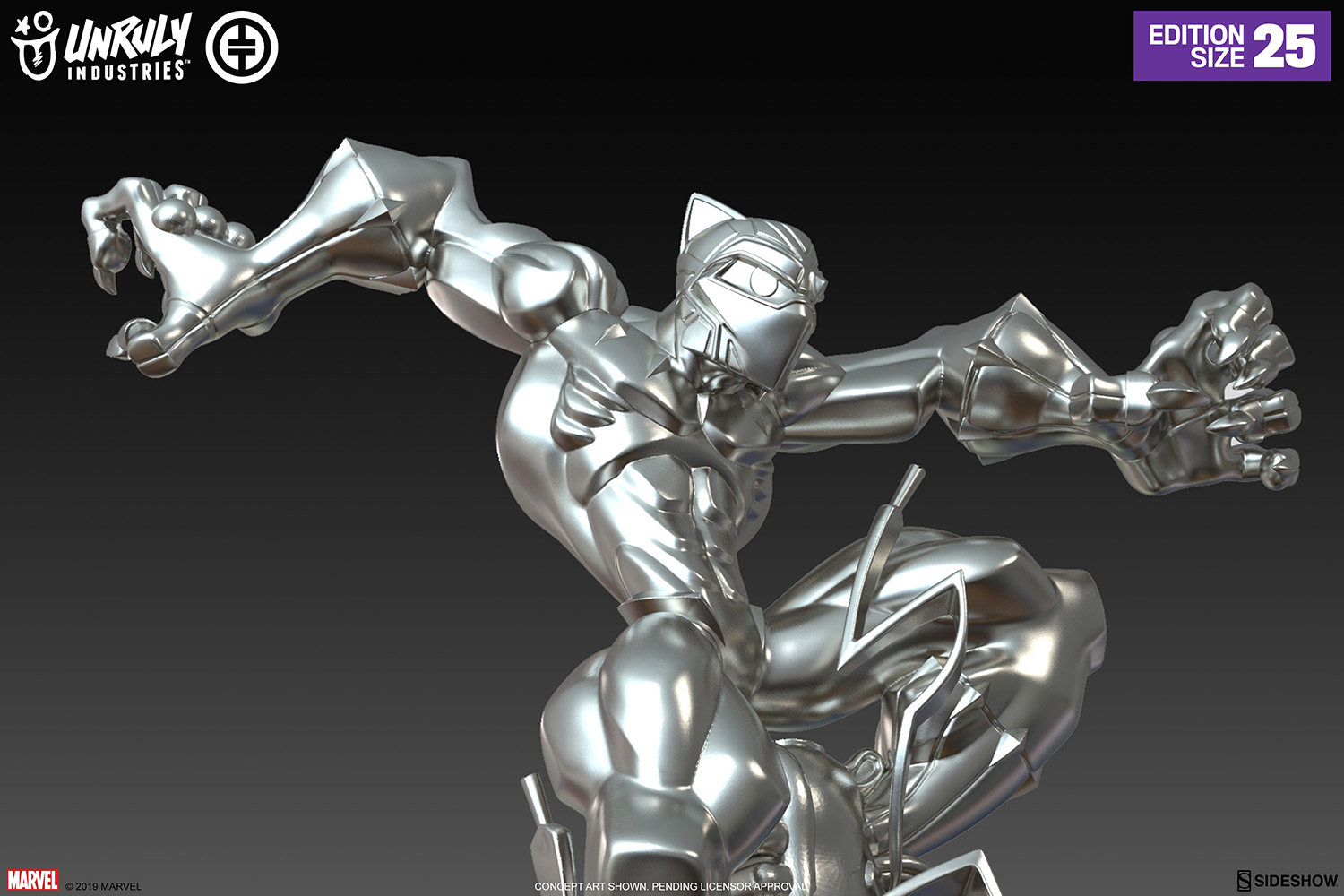 T'Challa Giant-Sized (Silver Edition) Designer Collectible Toy by Unruly
