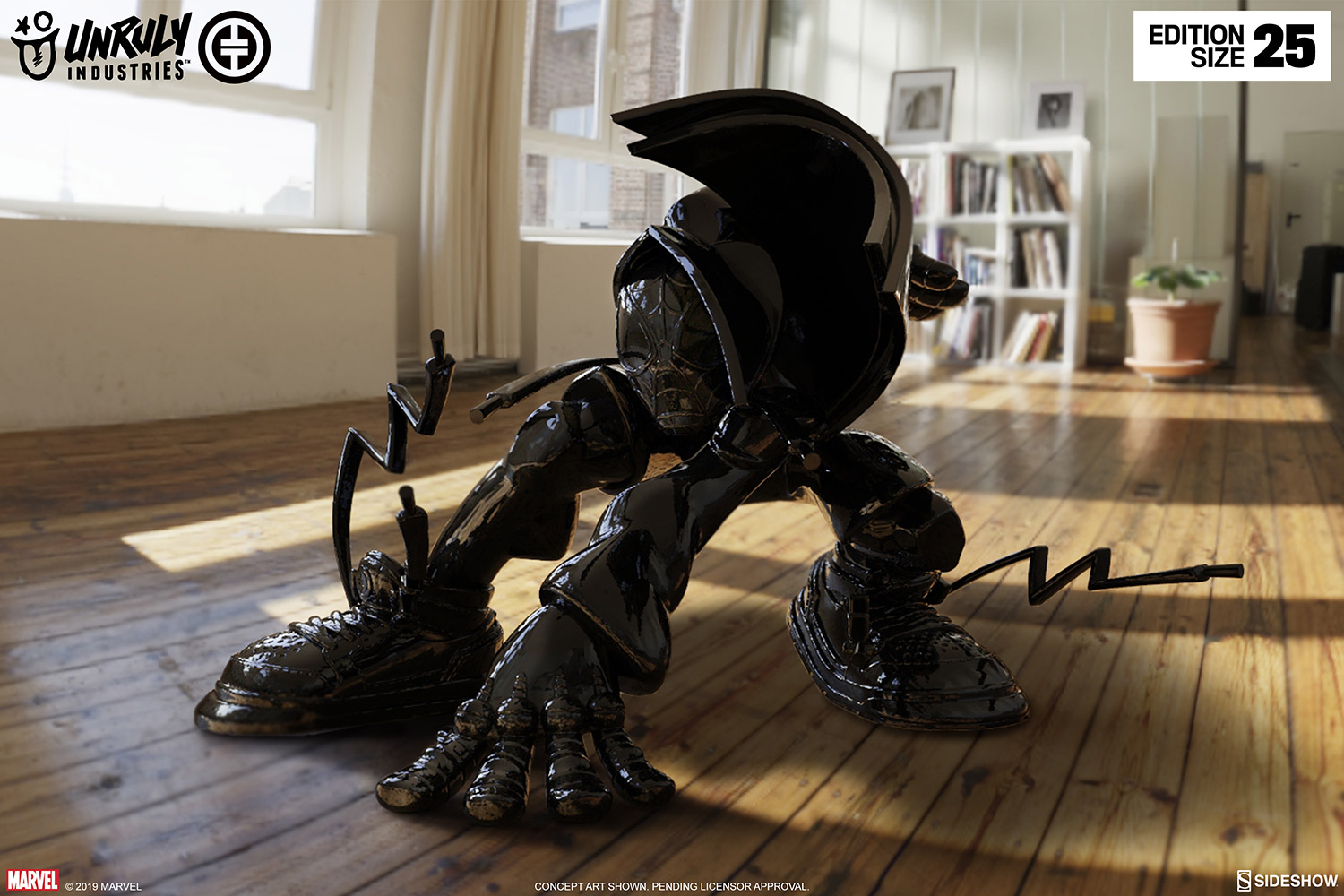Miles Giant-Sized (Gloss Black Edition) Designer Collectible Toy by Unruly Industries