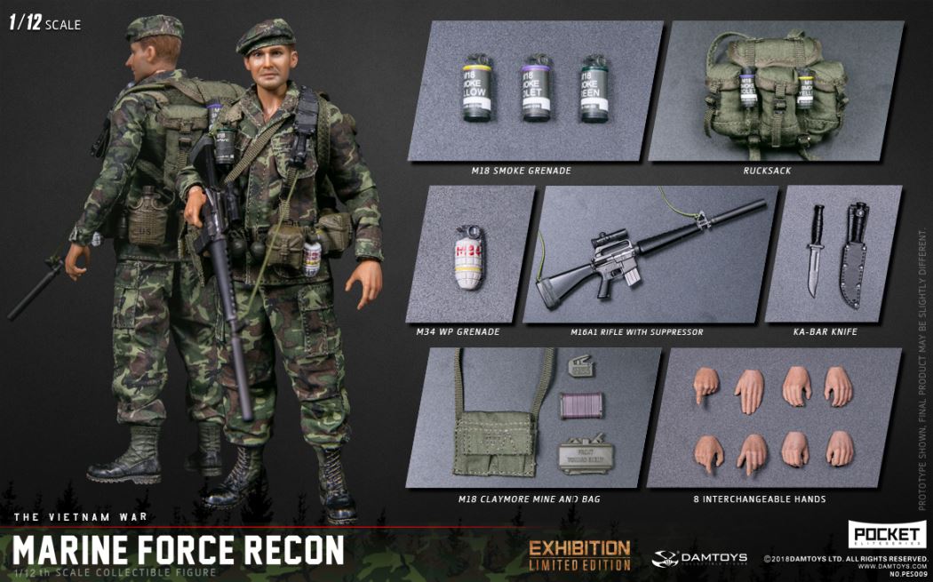 DAMTOYS 1/12 WF2019 Limited Edition Vietnam War US Marine Corps