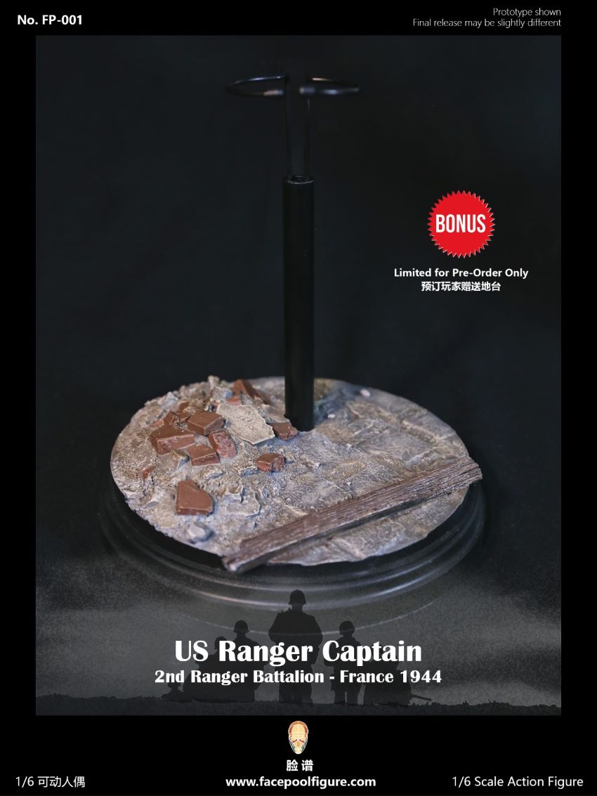 Facepoolfigure FP001 US Ranger Captain France 1944 1/6 Action Figure