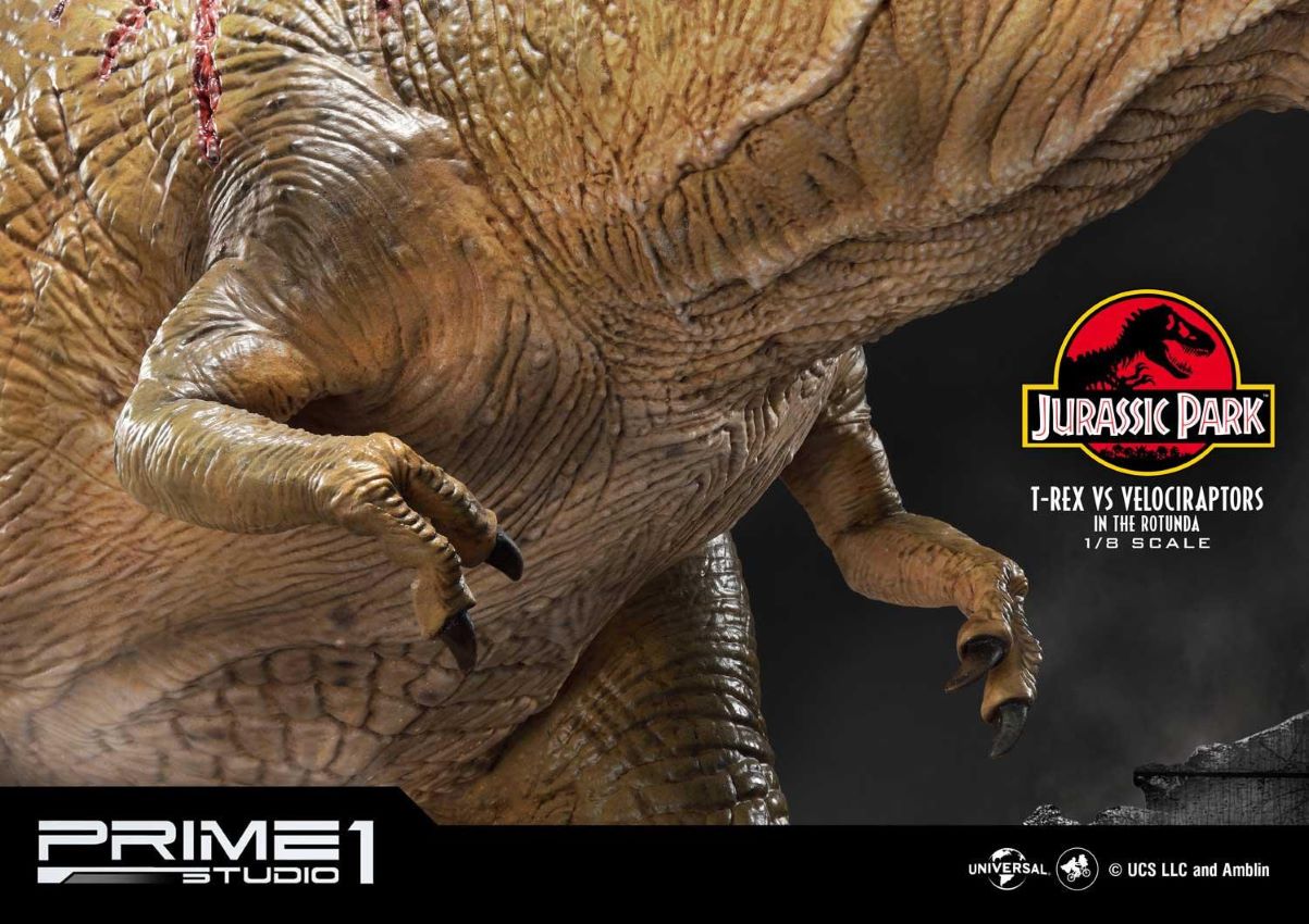 T-REX VS Velociraptors in the Rotunda (Jurassic Park) Prime1Studio
