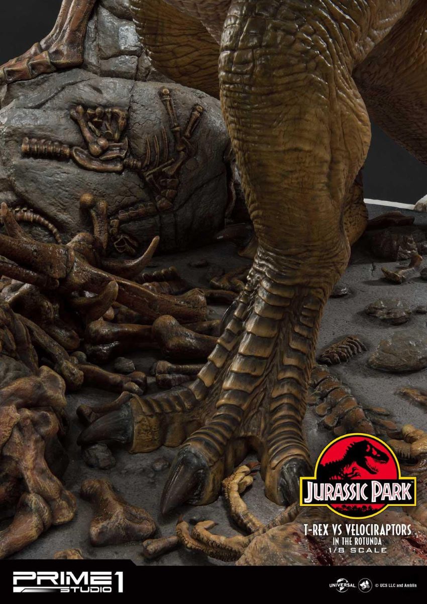 T-REX VS Velociraptors in the Rotunda (Jurassic Park) Prime1Studio