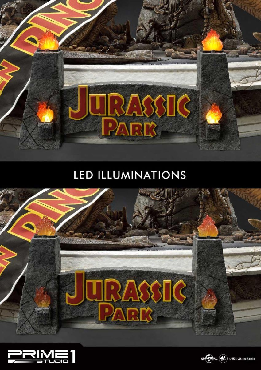 T-REX VS Velociraptors in the Rotunda (Jurassic Park) Prime1Studio