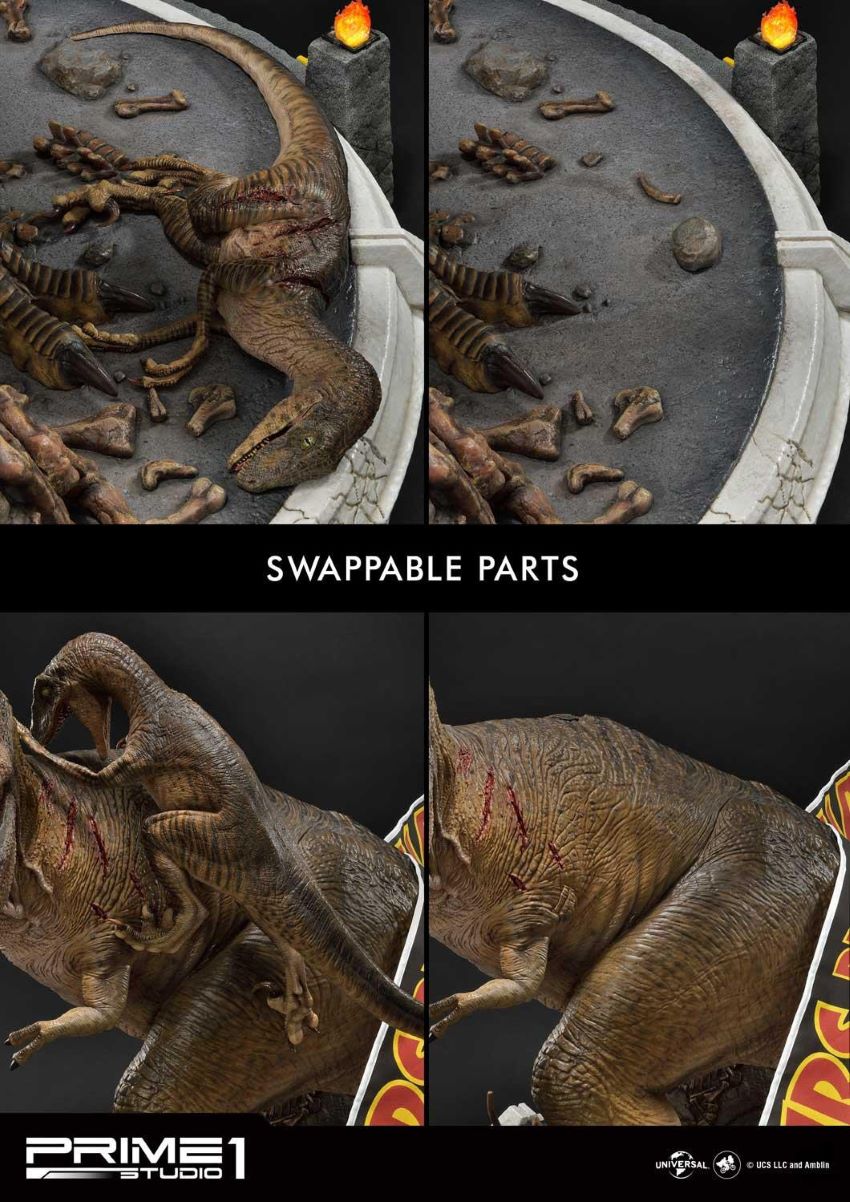 T-REX VS Velociraptors in the Rotunda (Jurassic Park) Prime1Studio