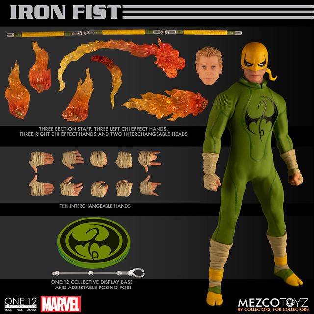 MEZCO ONE:12 COLLECTIVE Collection Marvel Comics Iron Fist 1/12 Proportional Dolls