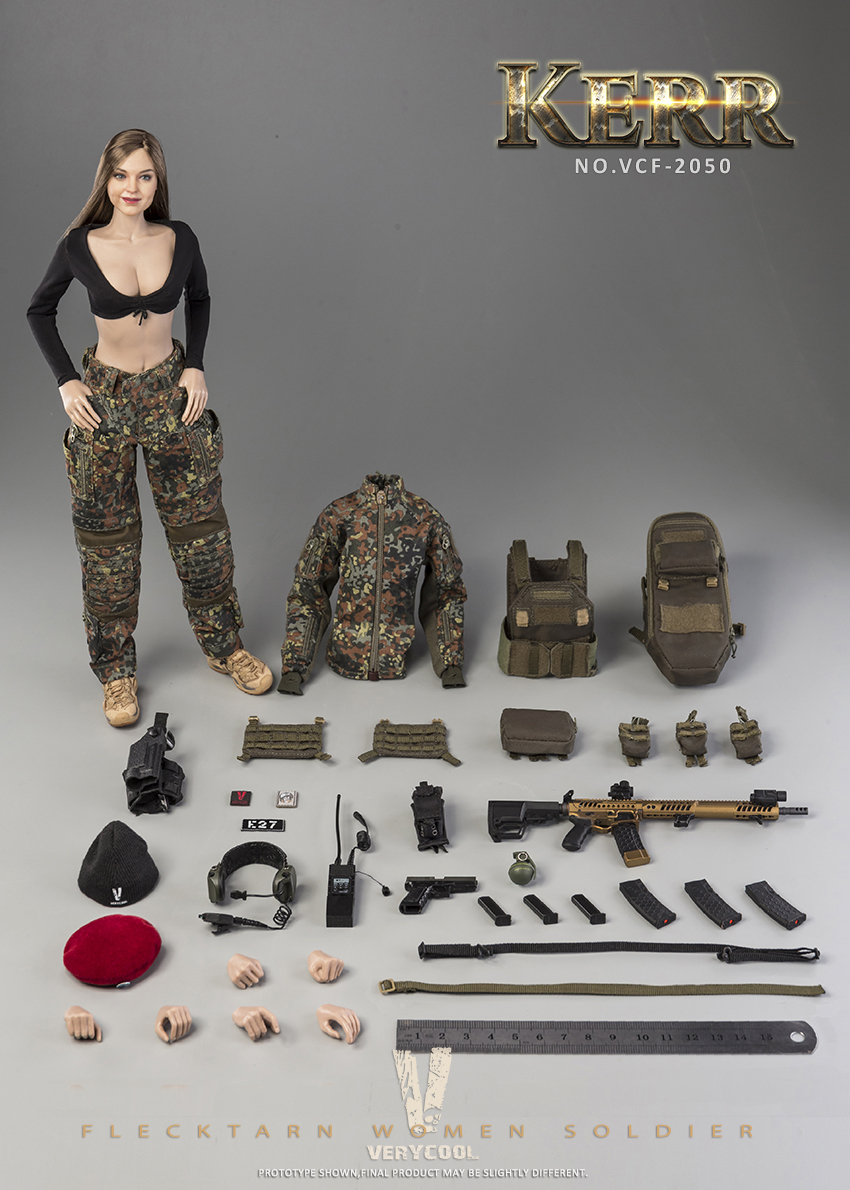 VERYCOOL VCF-2050 1/6 FLECKTARN WOMEN SOLDIER KERR Action Figure