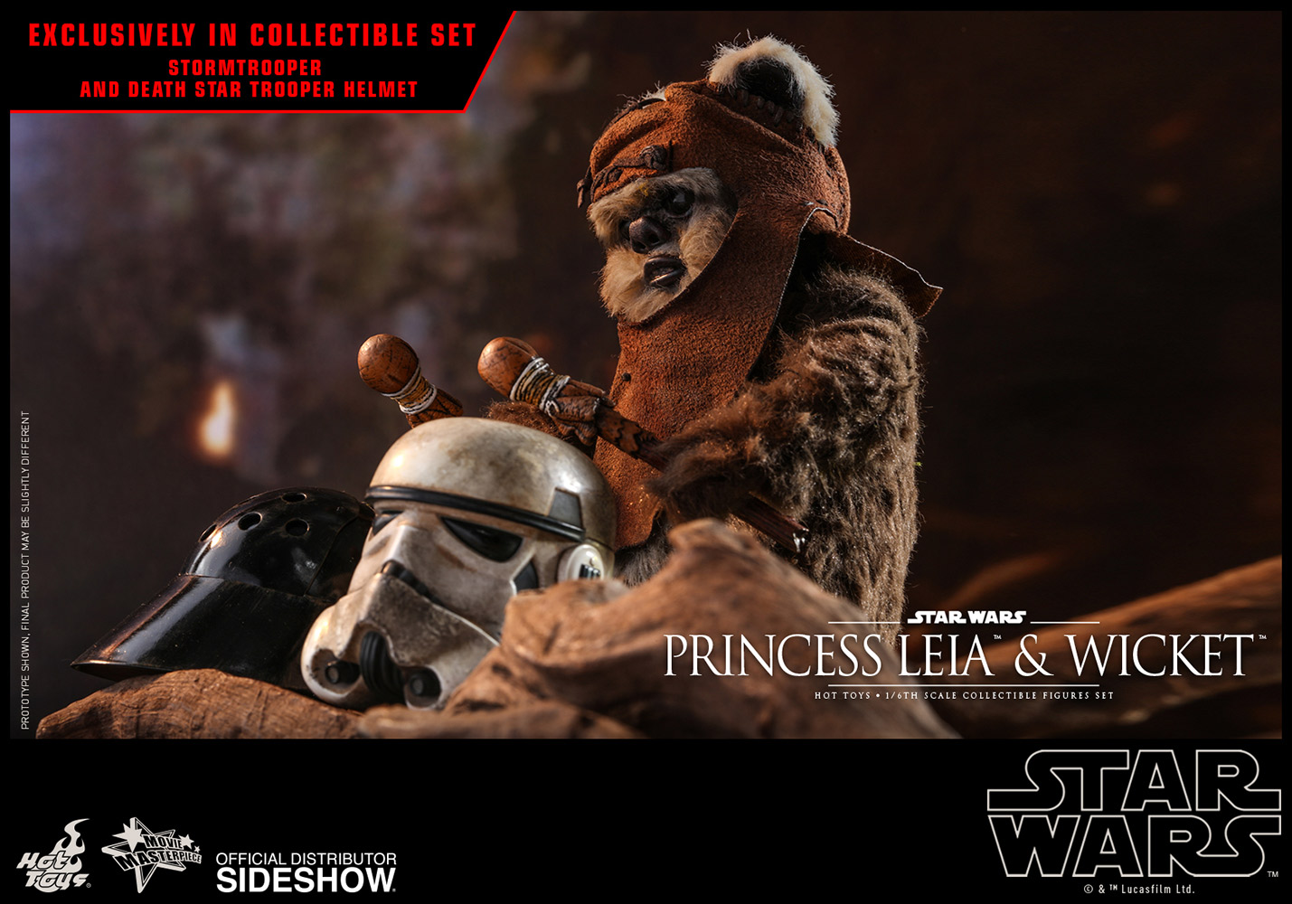 Princess Leia & Wicket Sixth Scale Figure Set by Hot Toys