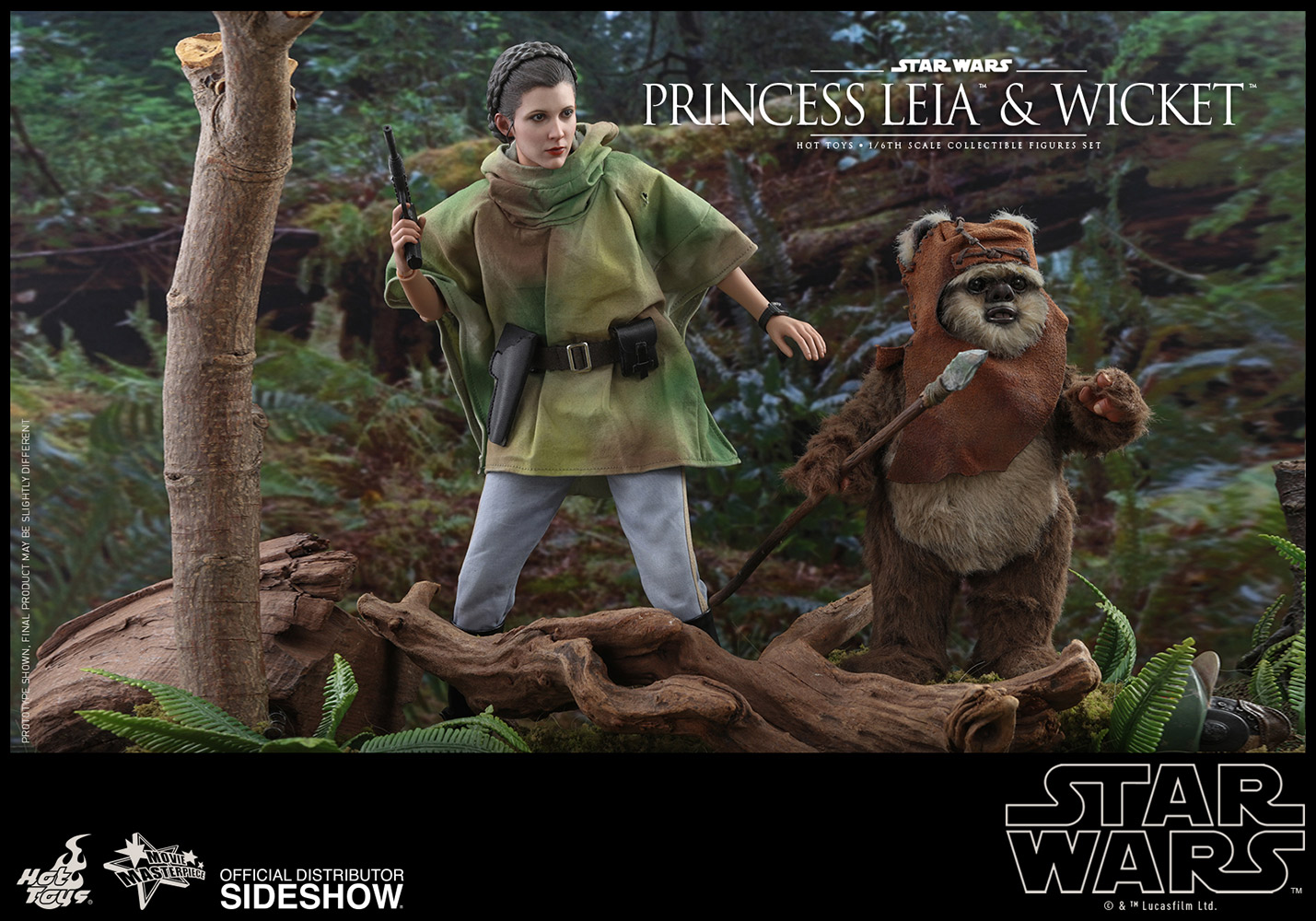 Princess Leia & Wicket Sixth Scale Figure Set by Hot Toys
