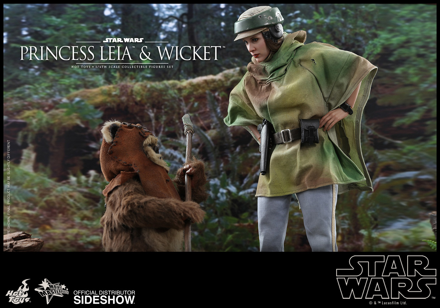 Princess Leia & Wicket Sixth Scale Figure Set by Hot Toys