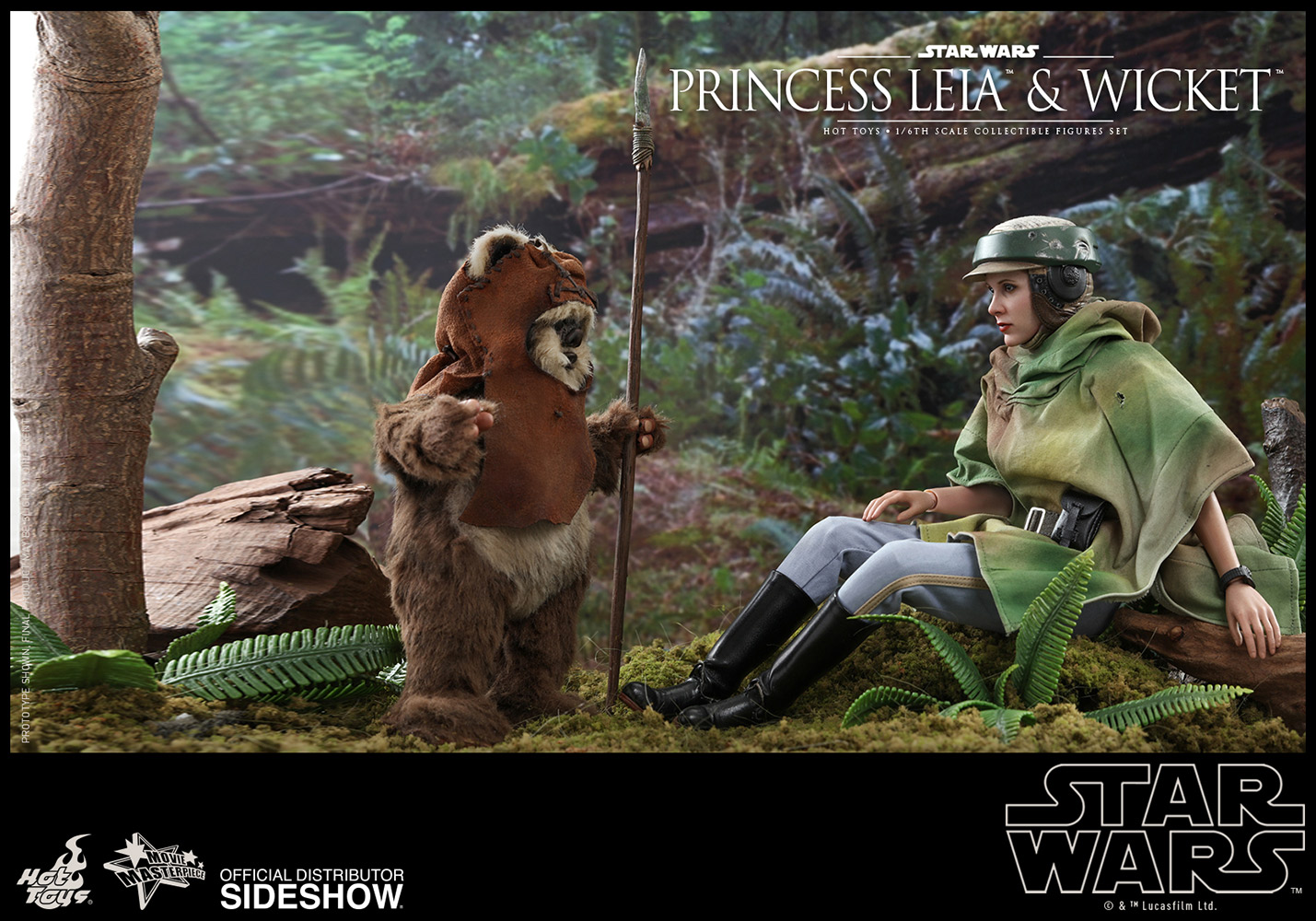 Princess Leia & Wicket Sixth Scale Figure Set by Hot Toys