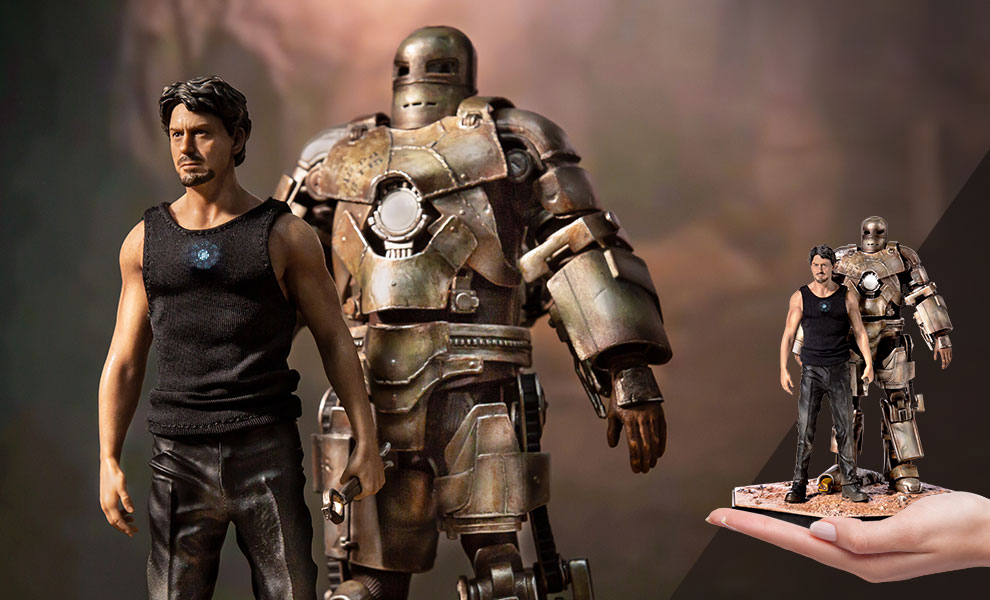 Iron Man Mark I and Tony Stark