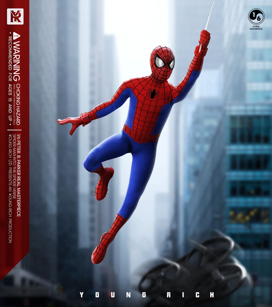 YOUNGRICH TOYS SP007 1/6 Spider-Man Parallel World Middle-aged Parker Amateur Edition (Hero Suit)