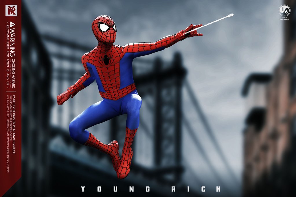 YOUNGRICH TOYS SP007 1/6 Spider-Man Parallel World Middle-aged Parker Amateur Edition (Hero Suit)